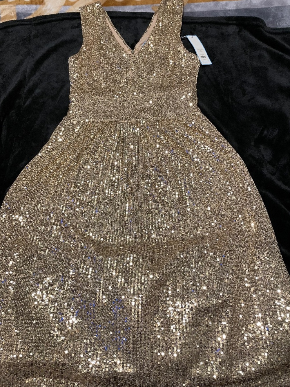 Gold Sequin Dress